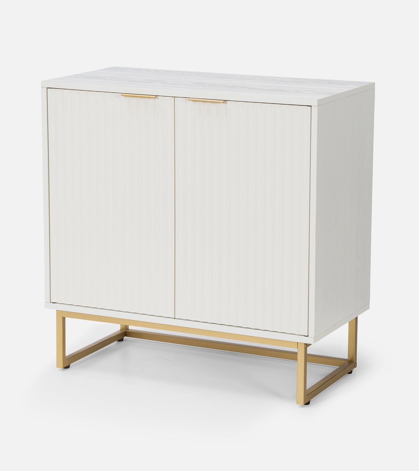 Fluted Storage Cabinet,Sideboard Buffet Cabinet with Adjustable Shelves,Multifunctional Console Table with Storage Credenza Accent Cabinet for Living Room, Dining Room, Hallway