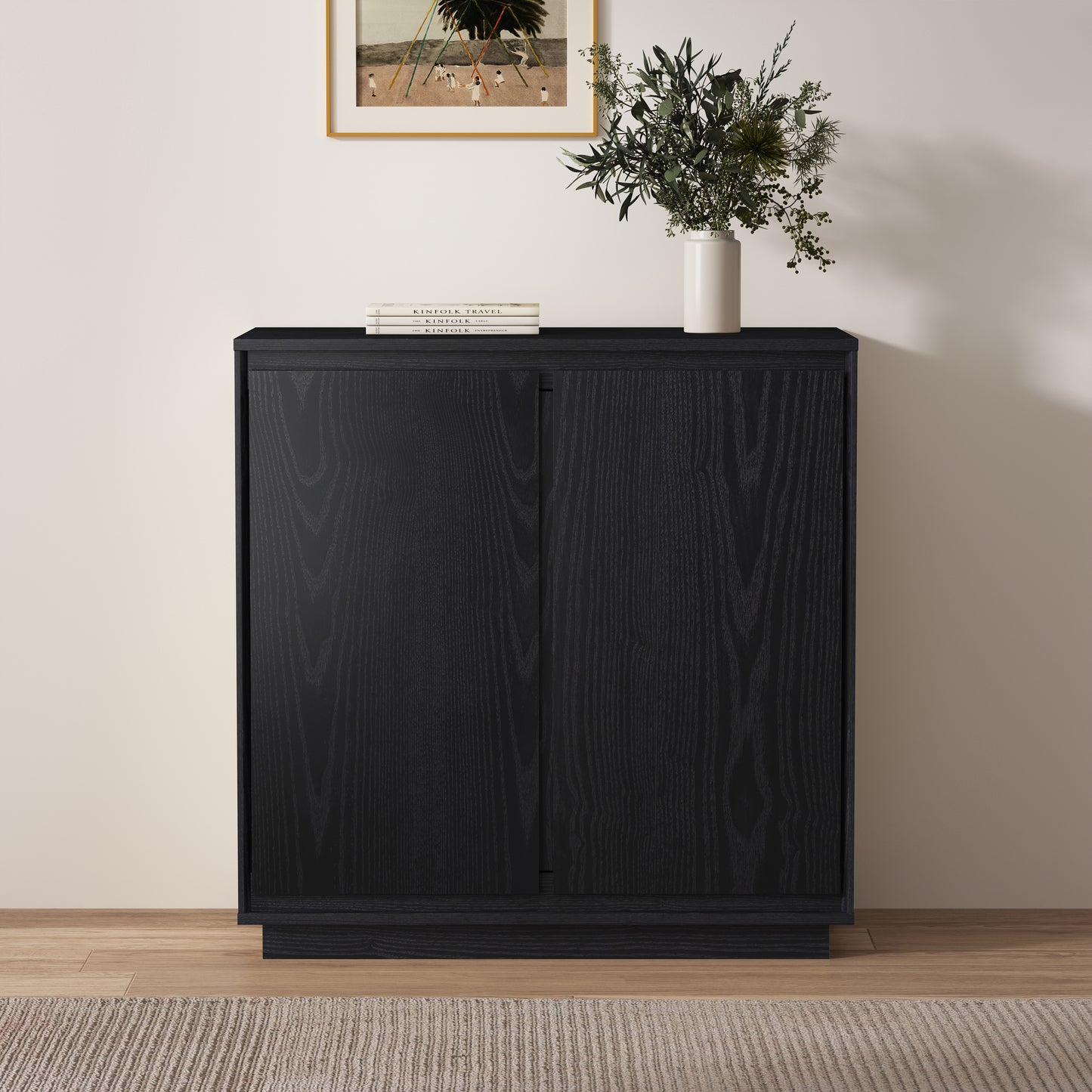 Sideboard Cabinet Buffet Cabinet with Storage with Adjustable Shelves and Handle-Free Design Suitable for Kitchens,Hallway,and Living Rooms