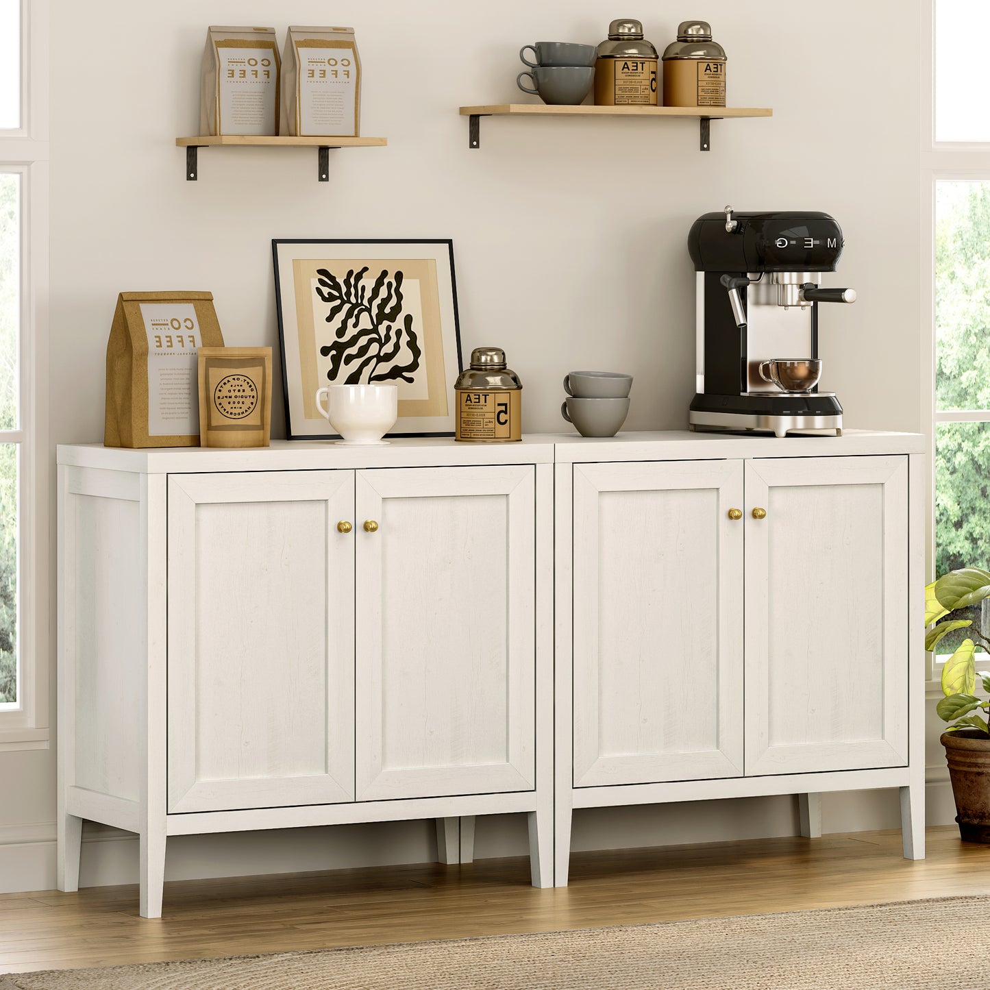Modern Buffet Cabinet with Storage Sideboard Cabinet 3Pcs Wood cabinets for Kitchen,Living Room,Hallway