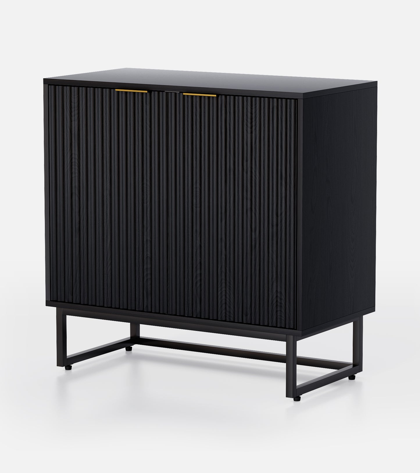 Fluted Storage Cabinet,Sideboard Buffet Cabinet with Adjustable Shelves,Multifunctional Console Table with Storage Credenza Accent Cabinet for Living Room, Dining Room, Hallway
