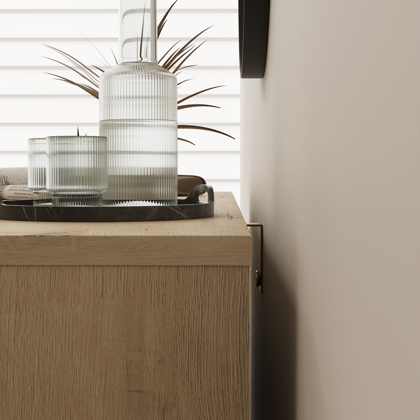 Sideboard Cabinet Buffet Cabinet with Storage with Adjustable Shelves and Handle-Free Design Suitable for Kitchens,Hallway,and Living Rooms