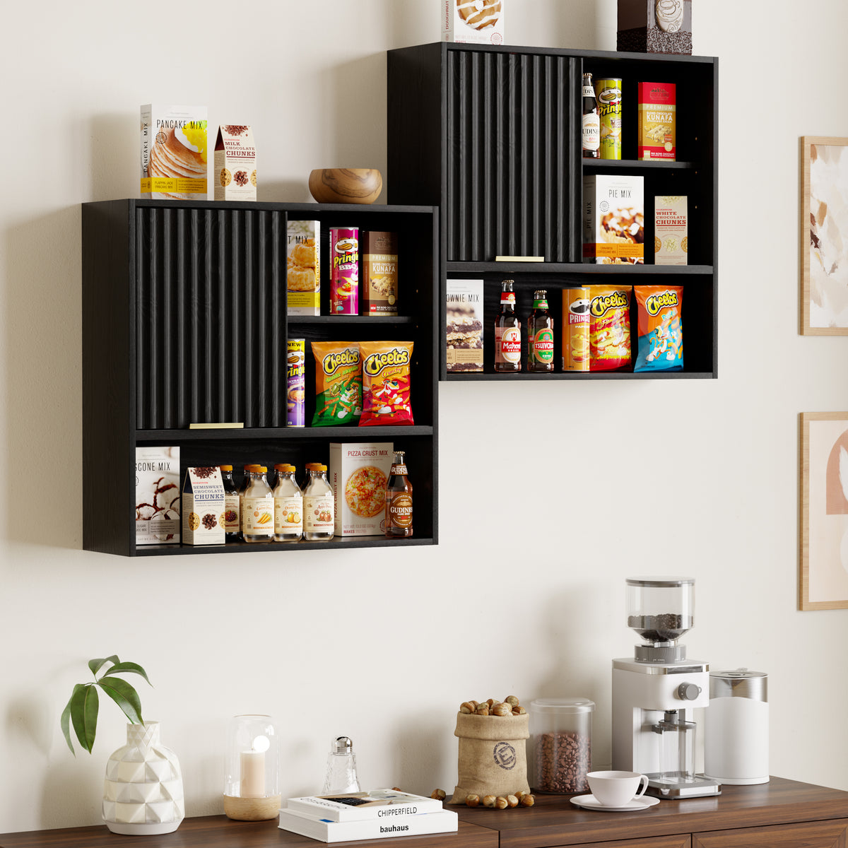 Square Medicine Cabinet Bathroom Wall Cabinet for Kitchen Square Bathroom Storage Cabinet for Laundry, Kitchen, Adjustable Shelves, Easy Install, Engineered Wood, Water Resistance
