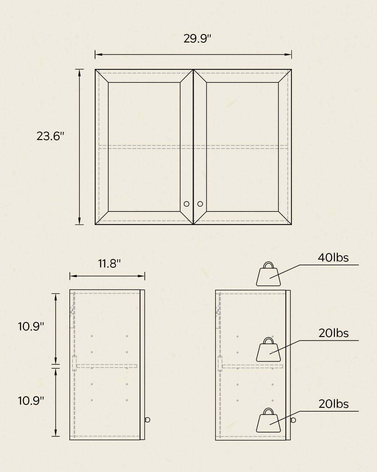 Bathroom Wall Cabinets Set of 2 Wall Mounted Storage Cabinet with Adjustable Shelves Floating Cupboard Kitchen Organizers Pantry Cabinet for Living Room, Laundry Room