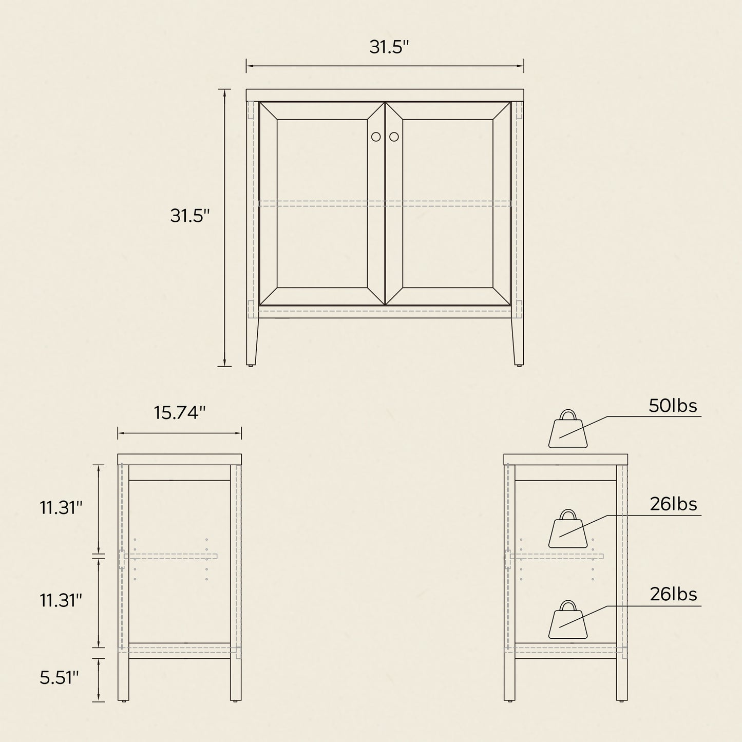Modern Buffet Cabinet with Storage Sideboard Cabinet 3Pcs Wood cabinets for Kitchen,Living Room,Hallway