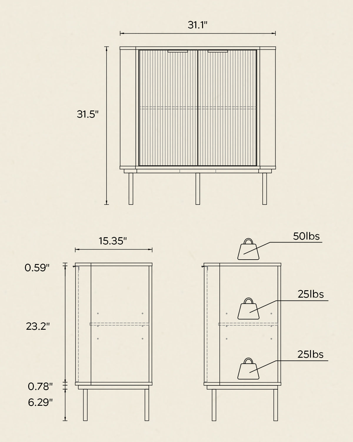Modern Fluted Corner Cabinet, Small Floor Storage Cabinet with Adjustable Shelf & Metal Legs, Wooden Freestanding Narrow Organizer for Living Room Kitchen